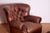 Brown 1990s Ralph Lauren Leather Writer's Chair and Ottoman For Sale - Image 8 of 11