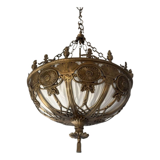 Gothic Brass Finish Lantern For Sale