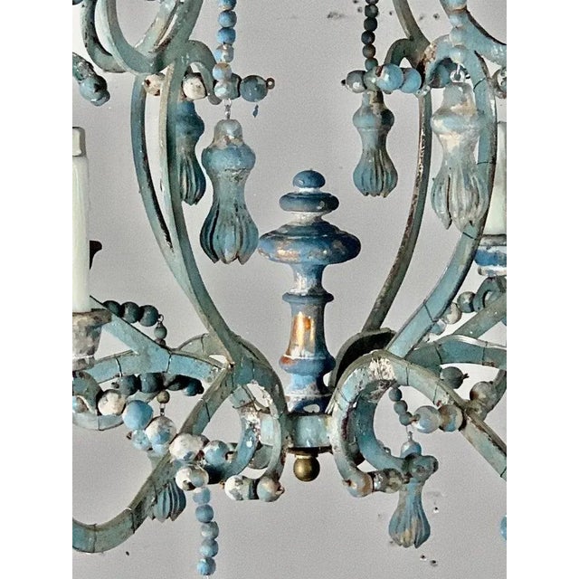 Livorno Wood Beaded Chandelier by Miamar Home For Sale - Image 9 of 12
