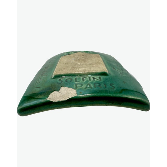 Vintage Green Shirt Ceramic Ashtray Catchall Dish For Sale - Image 10 of 12