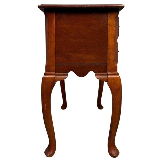 Antique English Beech and Burr Walnut Inlaid Side Table, 1900s For Sale - Image 6 of 12