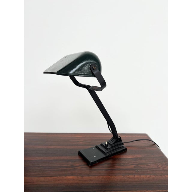 Metal Vintage Articulated Desk Lamp with Black Frame from Erpe, 1930s For Sale - Image 7 of 13