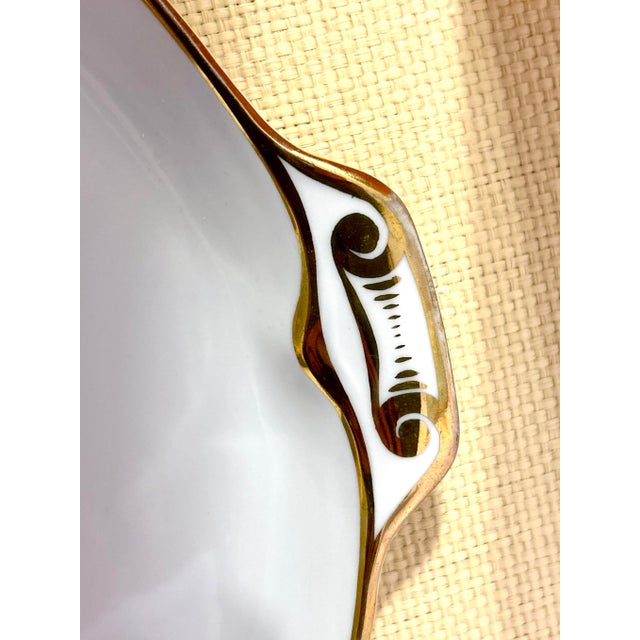 Metal Vintage H & C Gold Trimmed Bavarian Platter For Sale - Image 7 of 11