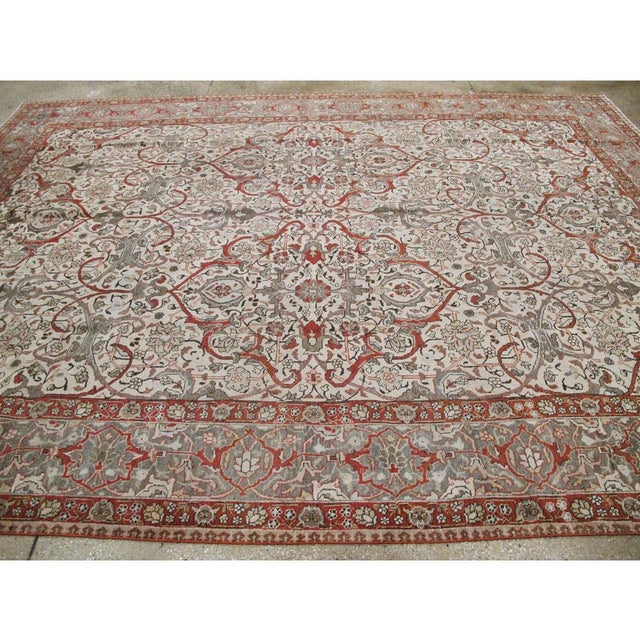 Textile Galerie Shabab Collection Early 20th Century Persian Tabriz Carpet For Sale - Image 7 of 10