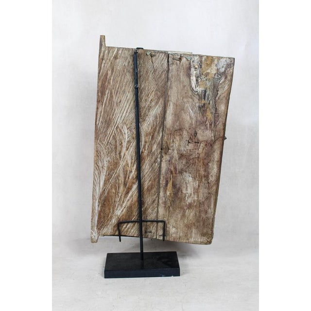 Dogon Granary Door on Stand For Sale - Image 4 of 5