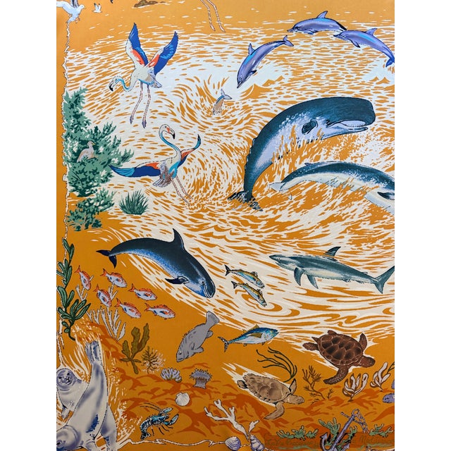Hermès La Vie Précieuse De La Méditerranée Silk Scarf 2001 Designed by Robert Dallet For Sale - Image 12 of 12