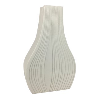 1960s Naaman Artline White Porcelain Modernist Vase For Sale