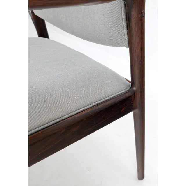 Solid Rosewood New Upholstery Danish Mid-Century Modern Side Office Desk Chair For Sale - Image 10 of 12