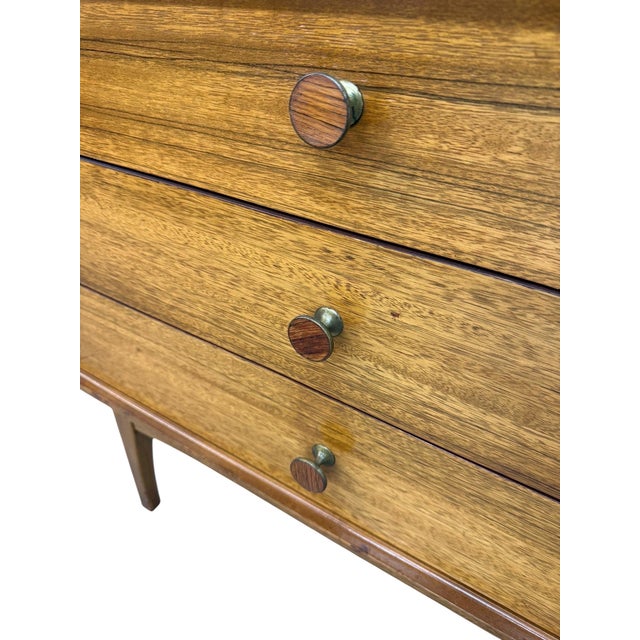 Mid-Century Modern Lane Walnut & Rosewood 7-Drawer Dresser For Sale - Image 10 of 11