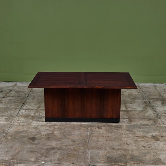 E. Pedersen & Søn Rosewood Sliding Coffee Bar Table by E. Pedersen & Søn For Sale - Image 4 of 18