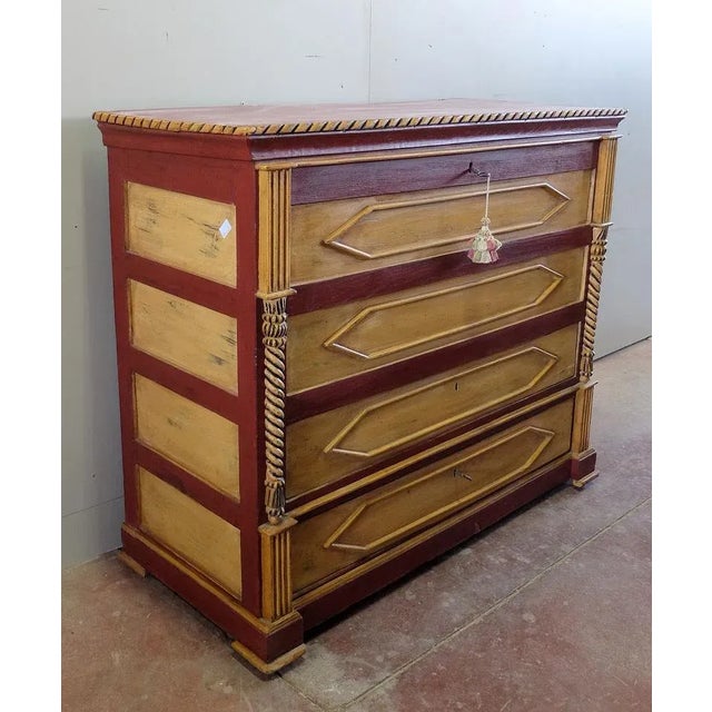 Antique Italian Lacquered Chestnut Dresser For Sale - Image 6 of 9