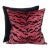 The House of Scalamandré Tigre/Indus Pillow, Reds & Black For Sale