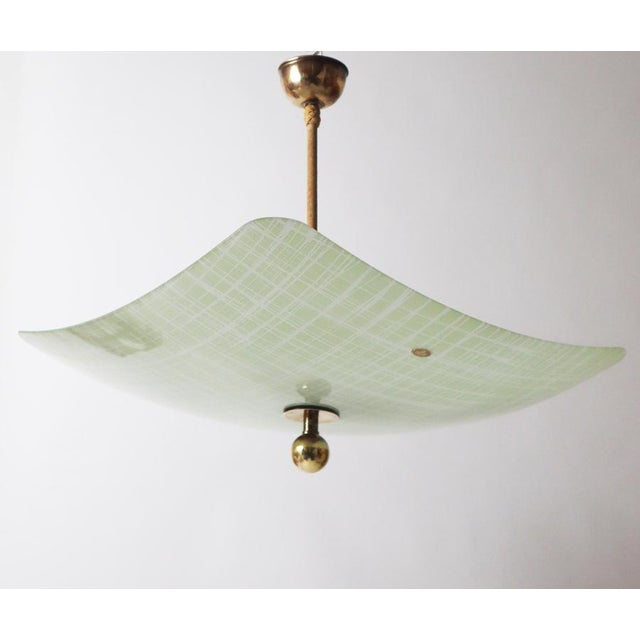 Mid-Century Etched Glass Pendant Lamp, Germany, 1950s For Sale - Image 10 of 18