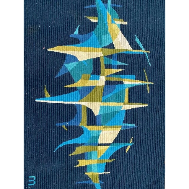 Modern French Tapestry with Gilles Duvert, 1970s For Sale - Image 10 of 13