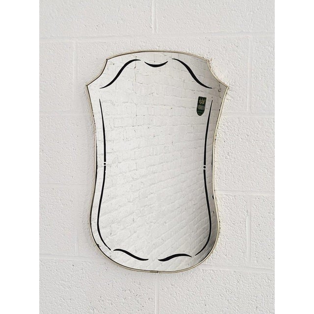 Mid-Century Modern Free-Form Mirror on Gilded Frame, 1960s For Sale - Image 3 of 10