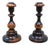 Lignum Vitae Treen Candlesticks, 1830s, Set of 2 For Sale