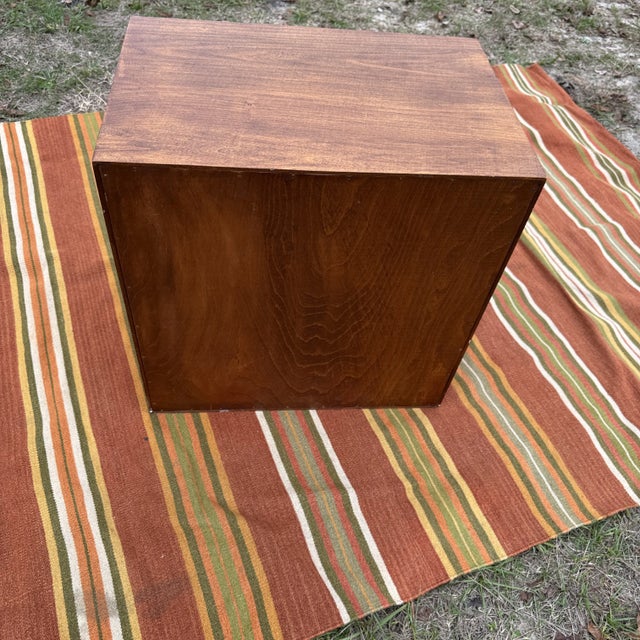 1950s Mid Century Modern Walnut Side Table or Nightstand For Sale - Image 5 of 7