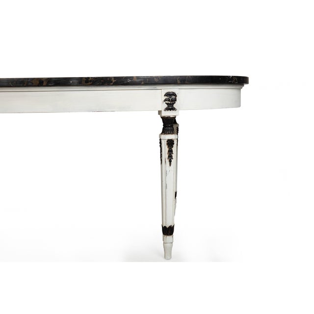 Napoleon III Ovular Dining Table With Nero Portoro Marble Top For Sale - Image 11 of 18