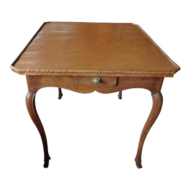 Louis XV Butterscotch Leather Game Table For Sale