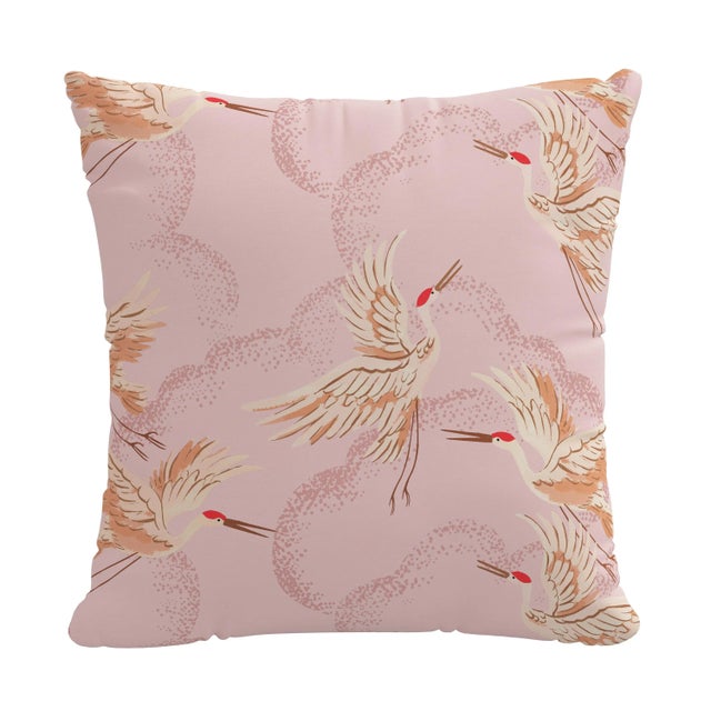 Not Yet Made - Made To Order 20" Pillow with Feather Insert in Crane Flock Pink For Sale - Image 5 of 5