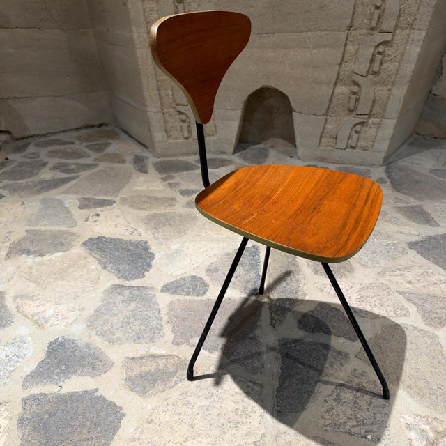The Elton Company Mid-Century Modern Writing Desk Wrought Iron Wood Arthur Umanoff Elton Company For Sale - Image 4 of 18