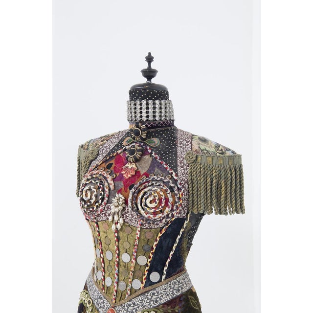 Susanna Hardage, Mannequin with Textile Assemblage, Coins and Costume Jewellery, 1980s, Mixed Media Sculpture For Sale - Image 13 of 16