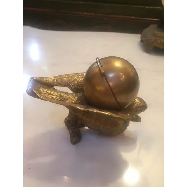 Bronze 19th C. French Bronze Bird Inkwell For Sale - Image 8 of 11