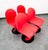 Verner Panton Mid Century Modern Dining Chairs 4 Red Attributed to Vernon Panton 1-2-3 System Fritz Hansen For Sale - Image 4 of 12