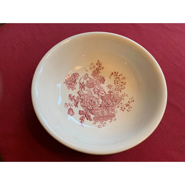 Vintage Pink Royal Staffordshire Clarice Cliff Massive Serving Bowl For Sale - Image 12 of 12