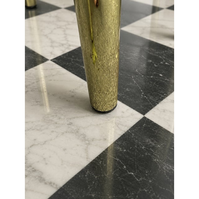 Pair of 1980s Pace Collection Glass Top Side Tables With Brass Legs – Made in Italy For Sale - Image 10 of 14