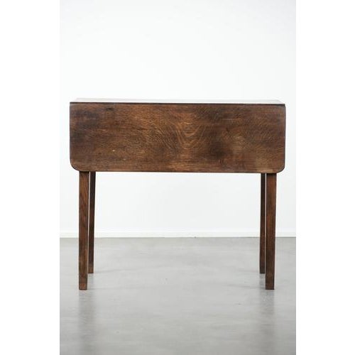 Brown Antique English Drop-Leaf Dining Table in Oak, 1800s For Sale - Image 8 of 13