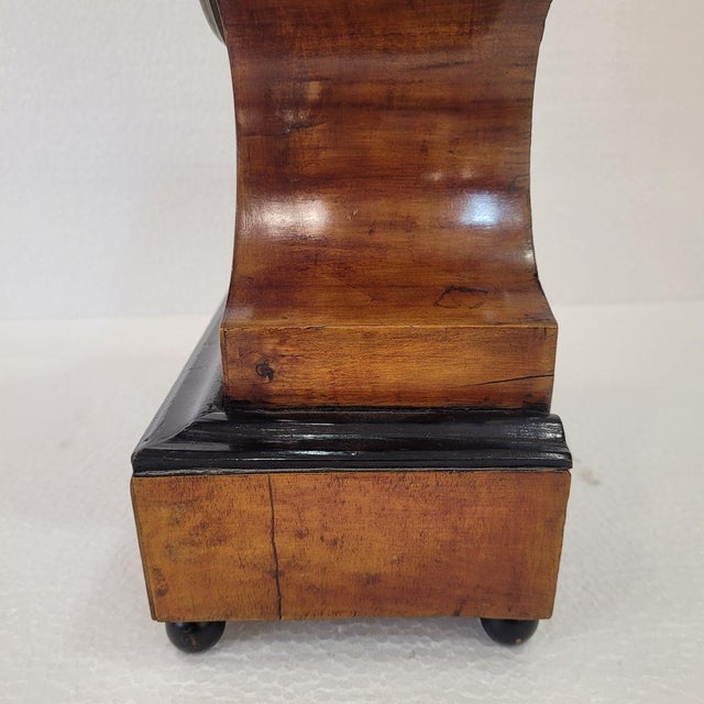 Biedermeier Mantel Clock in Wood with Double Chime, Germany, 1840 For Sale - Image 9 of 18
