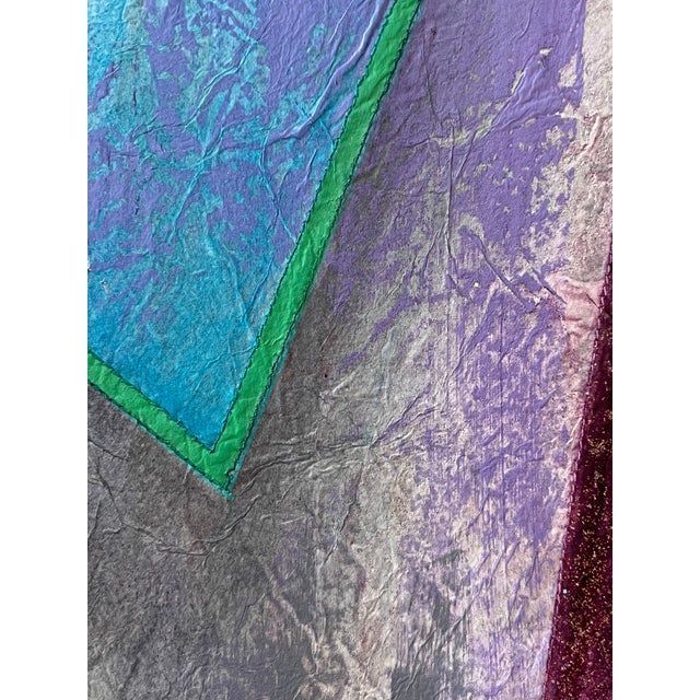 Paper Rhapsody Abstract Mixed Media Painting For Sale - Image 7 of 9
