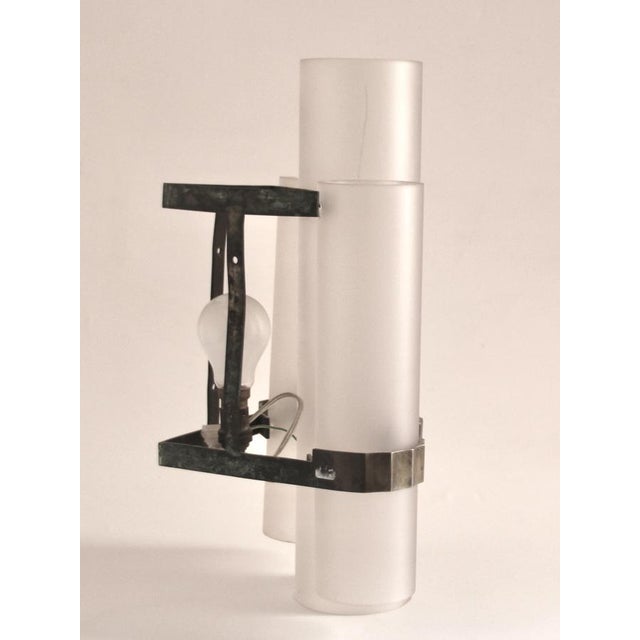 Large French Art Deco Corner Wall Light, 1930s For Sale - Image 6 of 9