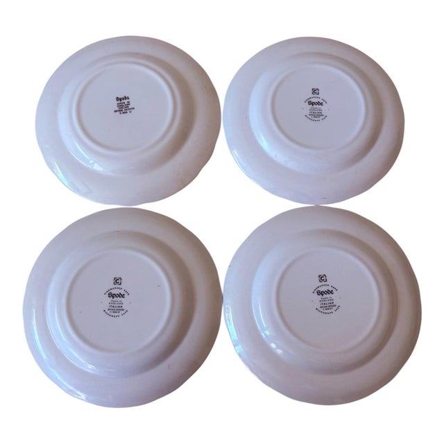 English Late 20th Century Spode Blue Traditional Transferware Plates - Set of 4 For Sale - Image 3 of 8