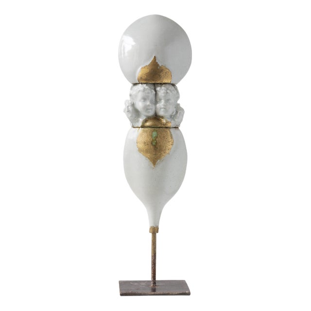 François Gueneau, French Figurative Sculpture, 20th Century, Porcelain & Metal For Sale