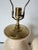 1980s Vintage Asian Style Cream Beige Crackle Glazed Ceramic & Brass Table Lamps – A Pair For Sale - Image 11 of 12