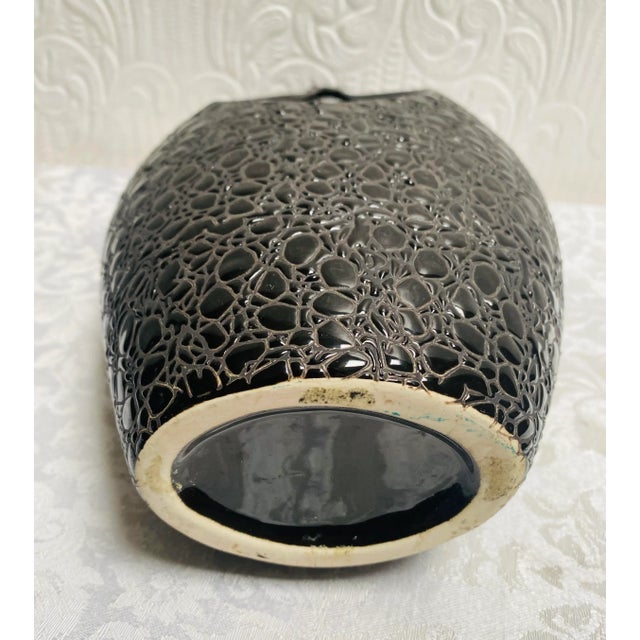 1960s Mid Century Modern Black Vase For Sale - Image 10 of 11
