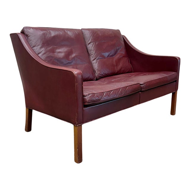 Børge Mogensen, Fredericia, Model 2208 Sofa, Leather, Denmark, 1960s For Sale