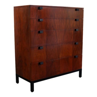 Tall Milo Baughman for Directional Dresser In Walnut For Sale