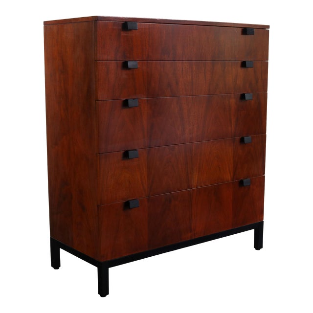 Tall Milo Baughman for Directional Dresser In Walnut For Sale