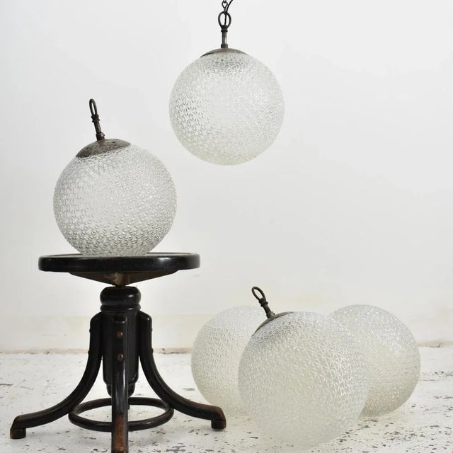 1950s Czech Glass Pendant Light For Sale - Image 5 of 6