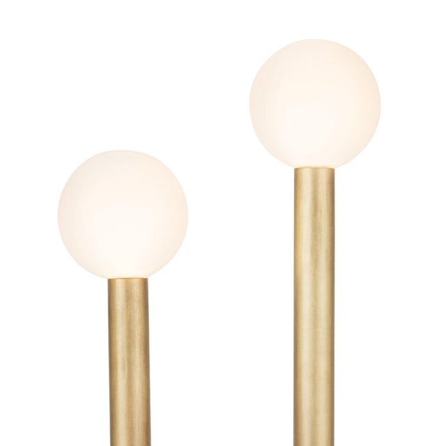 Contemporary Happy Table Lamp, Natural Brass For Sale - Image 3 of 7