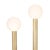 Contemporary Happy Table Lamp, Natural Brass For Sale - Image 3 of 7