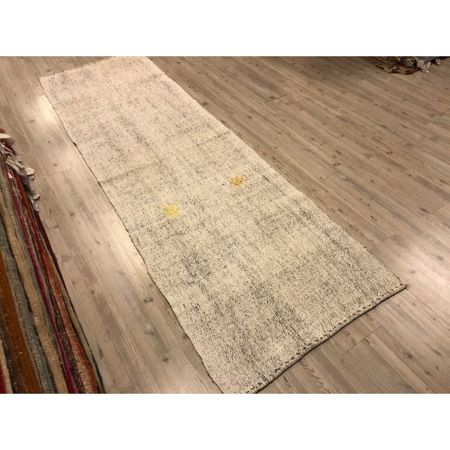 Art Deco 1960s Vintage Handmade Decorative Vintage Kilim Rug- 2′7″ × 8′6″ For Sale - Image 3 of 11