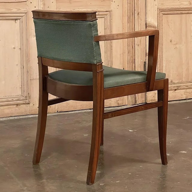 Mid-Century Mahogany Armchair by De Coene For Sale In Dallas - Image 6 of 13