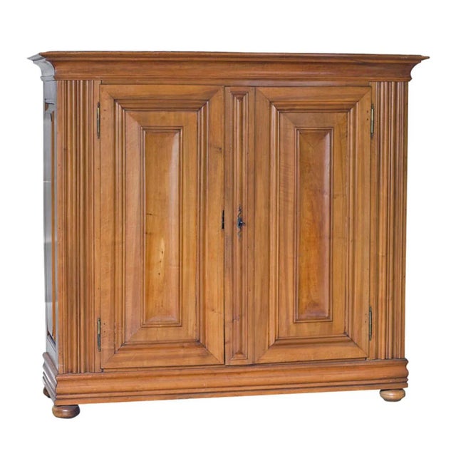19th Century Continental Walnut Cabinet Armoire For Sale - Image 5 of 5