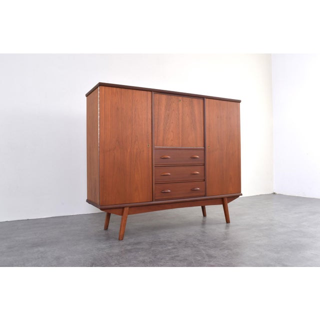 Mid-Century Danish Teak Highboard, 1960s For Sale - Image 13 of 18
