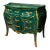 French Louis XV Bottle Green Bombe Commode With Gold Leaf Details & Bronze Ormolu For Sale