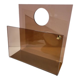Vintage Lucite/Acrylic Magazine Holder by Ferguson For Sale